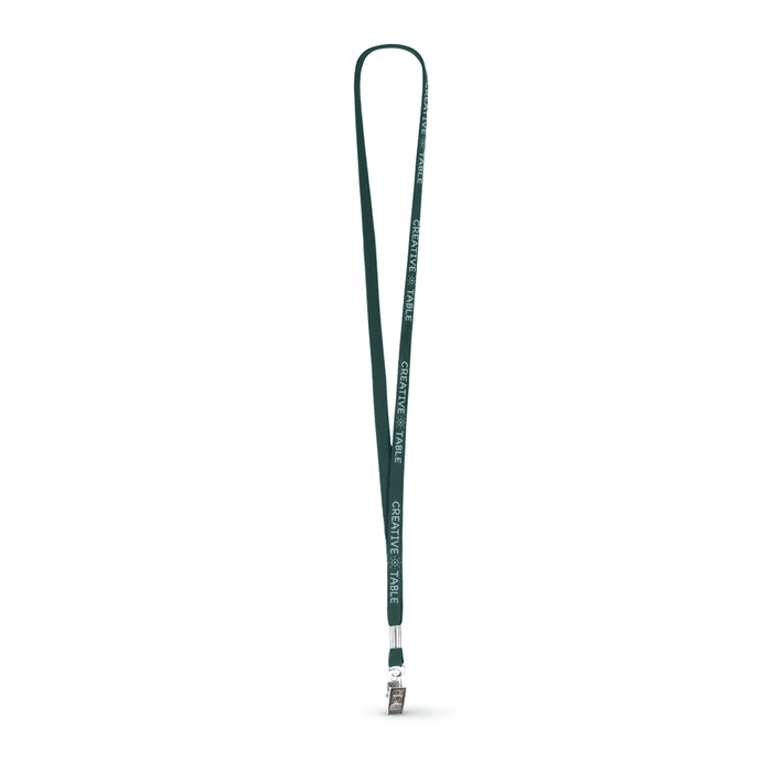 3/8" Tubular Polyester Lanyard w/Bulldog Clip - ,[wholesale],[Simply+Green Solutions]
