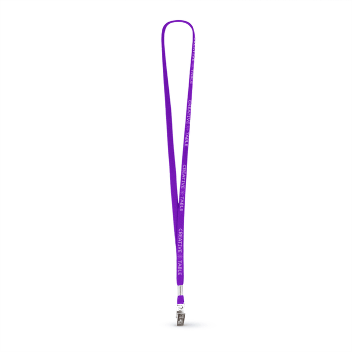 3/8" Tubular Polyester Lanyard w/Bulldog Clip - ,[wholesale],[Simply+Green Solutions]