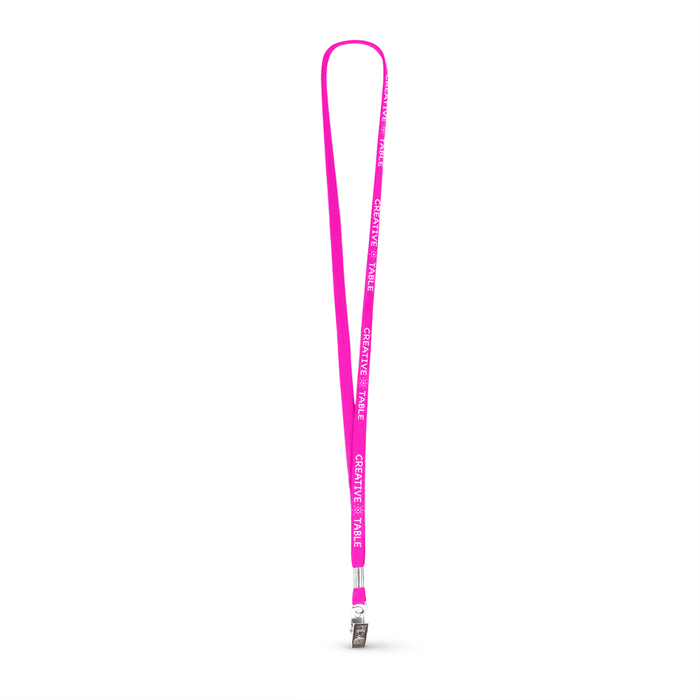 3/8" Tubular Polyester Lanyard w/Bulldog Clip - ,[wholesale],[Simply+Green Solutions]