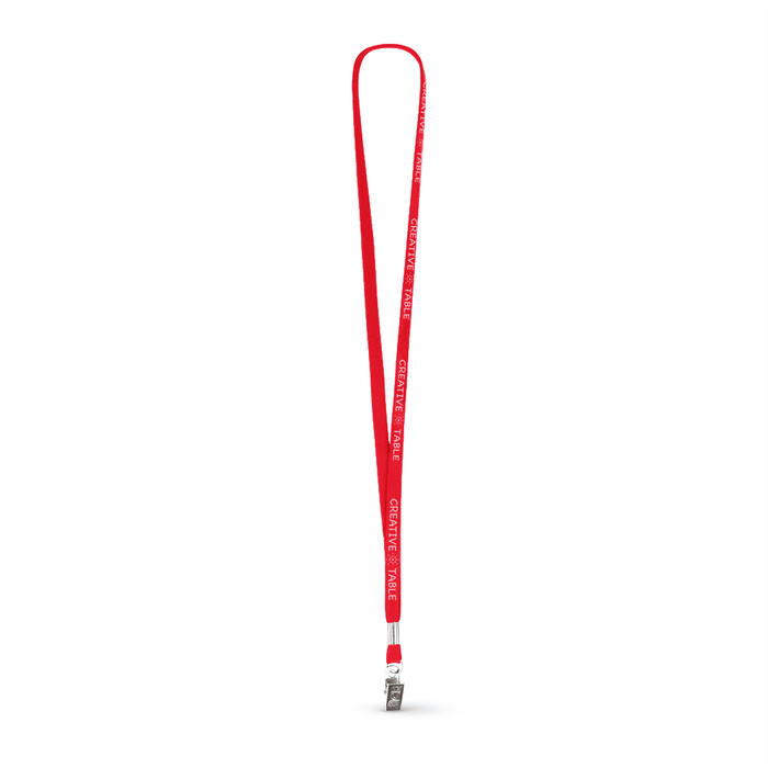 3/8" Tubular Polyester Lanyard w/Bulldog Clip - ,[wholesale],[Simply+Green Solutions]