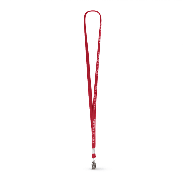 3/8" Tubular Polyester Lanyard w/Bulldog Clip - ,[wholesale],[Simply+Green Solutions]