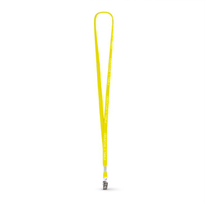 3/8" Tubular Polyester Lanyard w/Bulldog Clip - ,[wholesale],[Simply+Green Solutions]