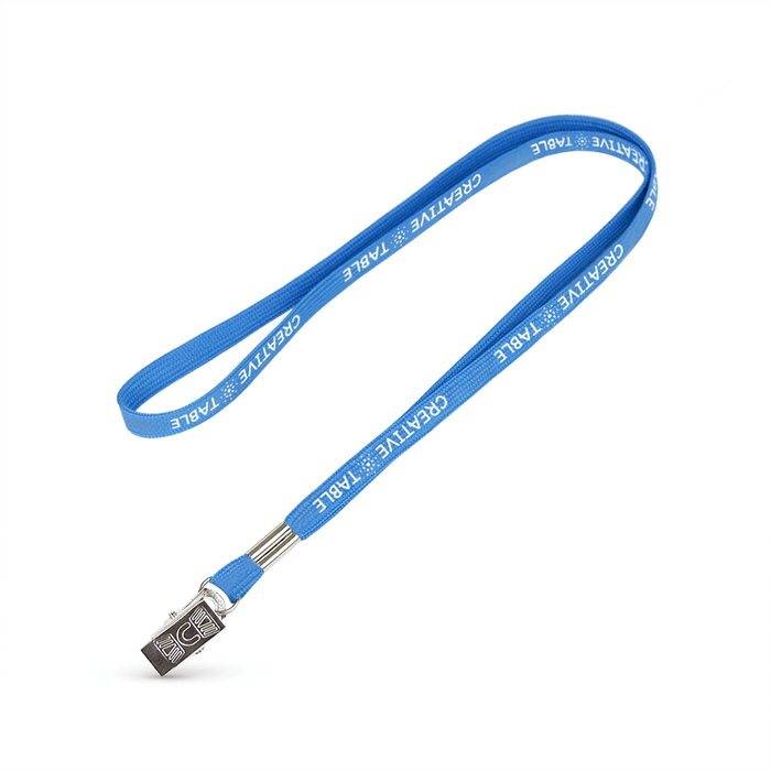 3/8" Tubular Polyester Lanyard w/Bulldog Clip - ,[wholesale],[Simply+Green Solutions]