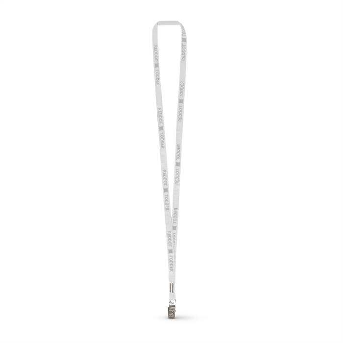 3/8" Flat Polyester Lanyard w/Bulldog Clip and a Breakaway - ,[wholesale],[Simply+Green Solutions]