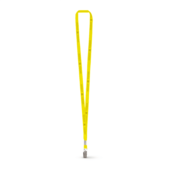 3/8" Flat Polyester Lanyard w/Bulldog Clip and a Breakaway - ,[wholesale],[Simply+Green Solutions]
