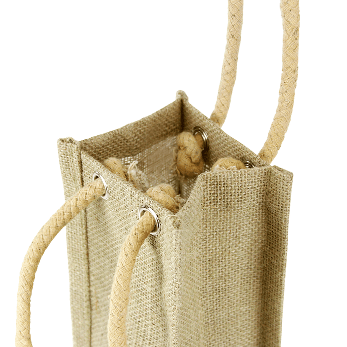Single Bottle Jute Bag w/Rope Handle,[wholesale],[Simply+Green Solutions]