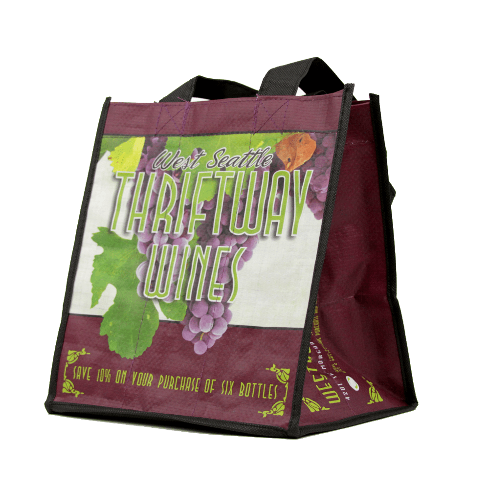 Non Woven Polypropylene CMYK Laminated Wine Tote *Fully Customizable*,[wholesale],[Simply+Green Solutions]