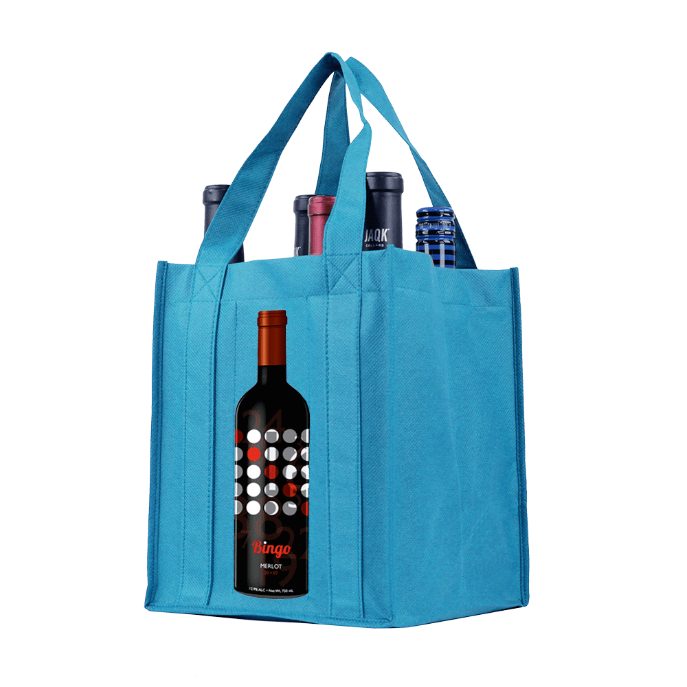 Six bottle Wine Tote, Reinforced Handles *Fully Customizable*,[wholesale],[Simply+Green Solutions]