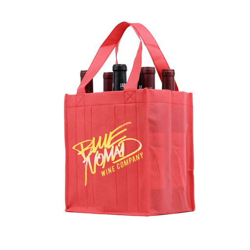 Six Bottle Wine Tote, Reverse Reinforced Handles *Fully Customizable*,[wholesale],[Simply+Green Solutions]