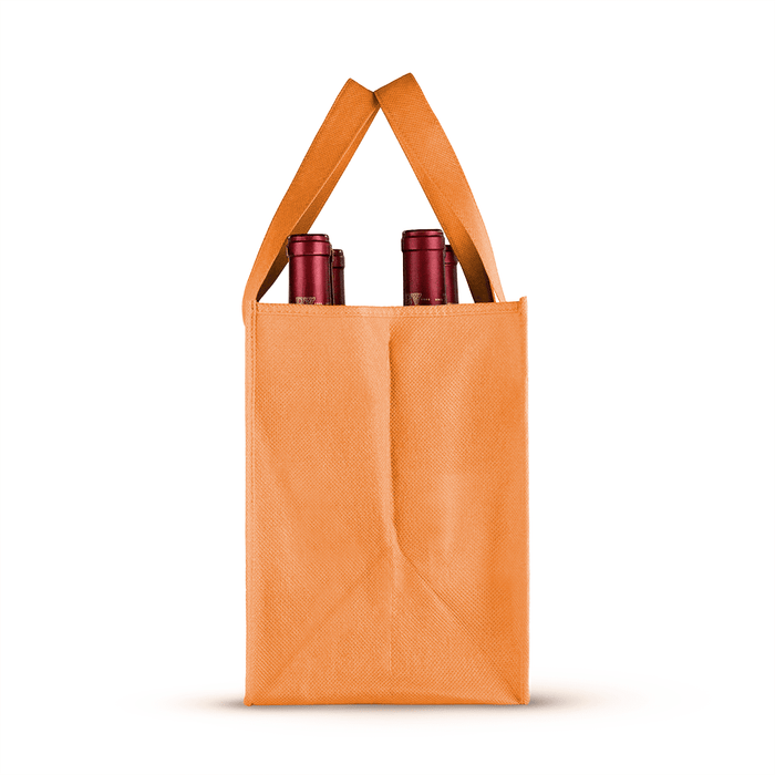 Six bottle Non-woven Wine Tote, Reinforced Handles with front pocket *Fully Customizable*,[wholesale],[Simply+Green Solutions]