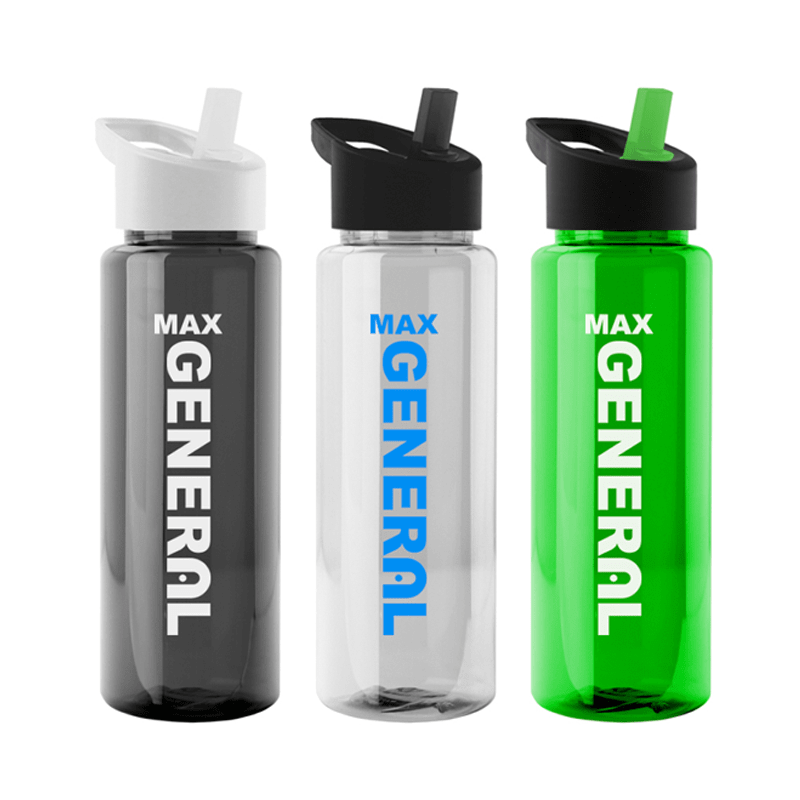 32 oz Transparent Bottle with Flip Straw Lid