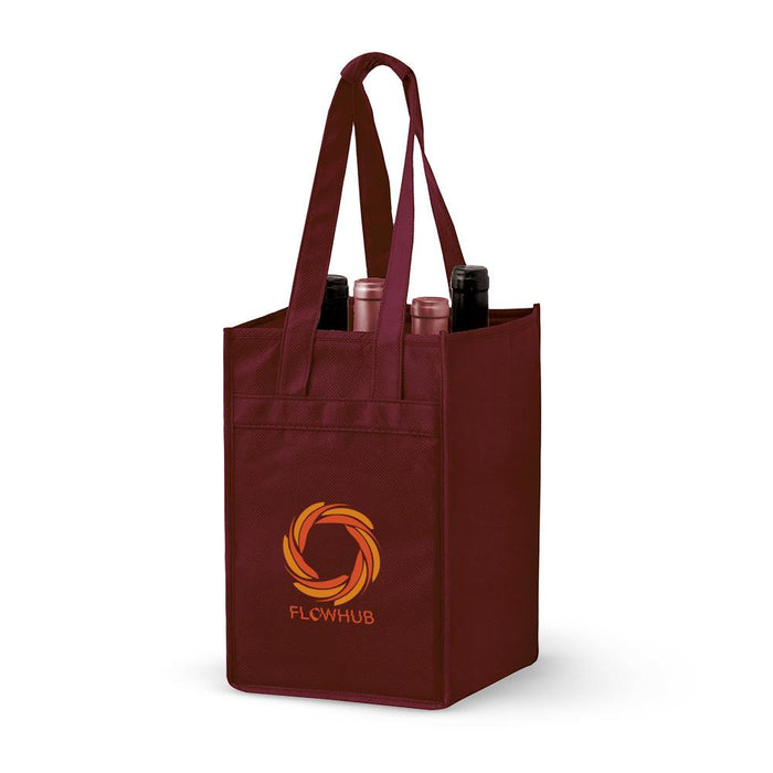 4 Bottle Non-woven Wine Tote Bag *Stocked in the USA*,[wholesale],[Simply+Green Solutions]