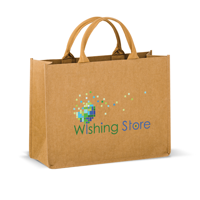 Hurricane - Washable Kraft Paper Tote Bag w/ Contoured Handle,[wholesale],[Simply+Green Solutions]