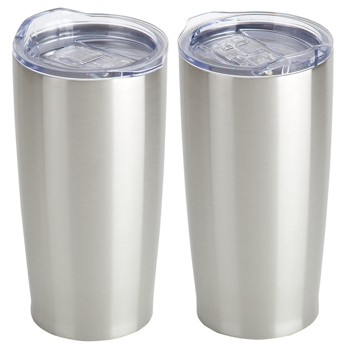 20 oz BLANK Vacuum Insulated Stainless Steel Tumbler - Silver - 25 Pack - CLOSE OUT