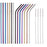 Single Stainless steel straw - Bent (6mm) - COLORED