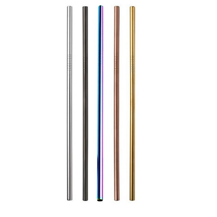 Single Stainless steel straw - Straight (6mm) - COLORED