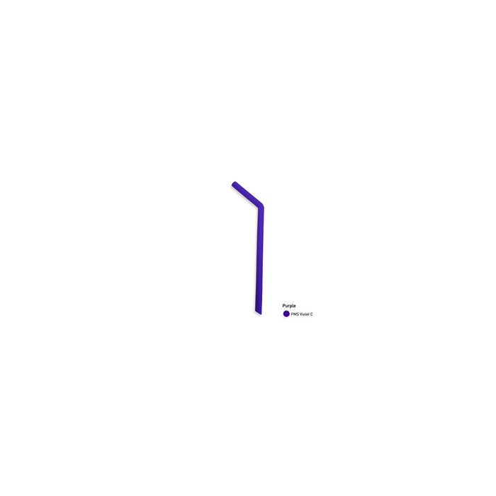 Stock color Silicone reusable Straws - Bent
