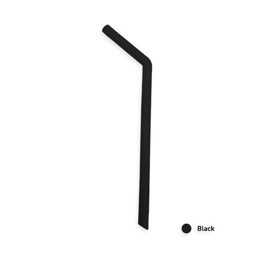 Stock color Silicone reusable Straws - Bent