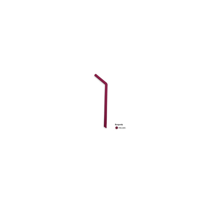 Stock color Silicone reusable Straws - Bent