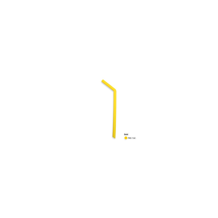 Stock color Silicone reusable Straws - Bent