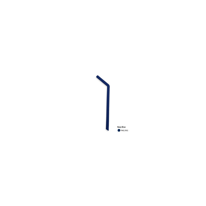 Stock color Silicone reusable Straws - Bent