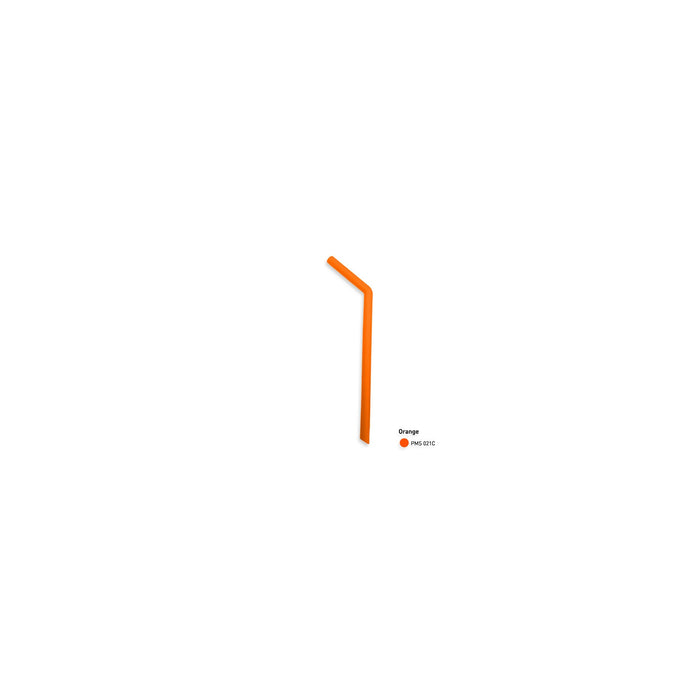 Stock color Silicone reusable Straws - Bent