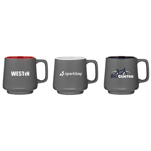 12 oz Windsor Ceramic Mug Gray